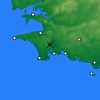 Nearby Forecast Locations - Quimper - Carte