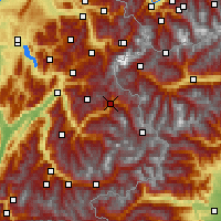 Nearby Forecast Locations - Bourg-Saint-Maurice - Carte
