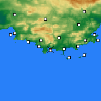 Nearby Forecast Locations - Toulon - Carte