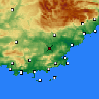 Nearby Forecast Locations - Le Luc - Carte