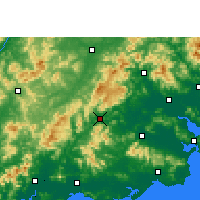 Nearby Forecast Locations - Jiexi - Carte