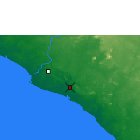 Nearby Forecast Locations - Monrovia - Carte