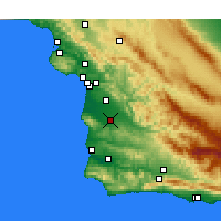 Nearby Forecast Locations - Santa Maria - Carte