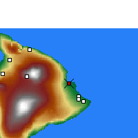 Nearby Forecast Locations - Hilo/Hawaii - Carte