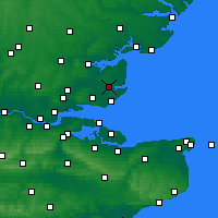 Nearby Forecast Locations - Burnham-on-Crouch - Carte