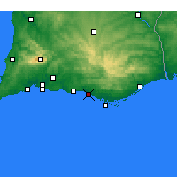 Nearby Forecast Locations - Quarteira - Carte