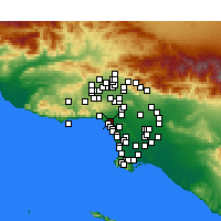 Nearby Forecast Locations - Santa Monica - Carte
