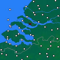 Nearby Forecast Locations - Oostflakkee - Carte