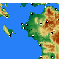 Nearby Forecast Locations - Amaliáda - Carte