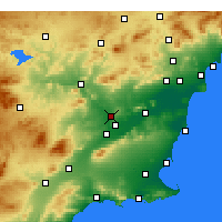 Nearby Forecast Locations - Molina de Segura - Carte