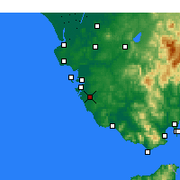 Nearby Forecast Locations - Chiclana de la Frontera - Carte