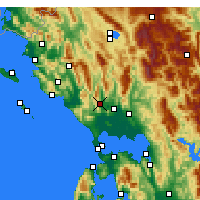 Nearby Forecast Locations - Thespotikó - Carte