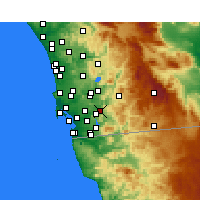 Nearby Forecast Locations - El Cajon - Carte