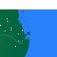 Nearby Forecast Locations - South Padre Island - Carte