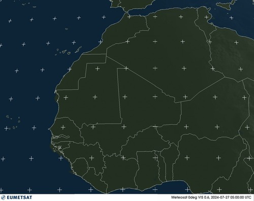 Image satellite visible Afrique Ouest samedi 27.07.2024 07:00 CEST